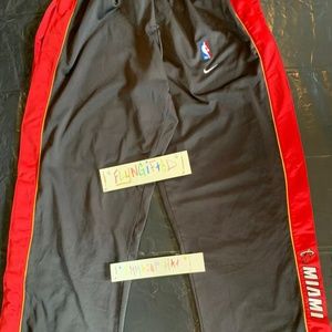Nike Authentic Miami Heat Warm Up Tear Away Pants